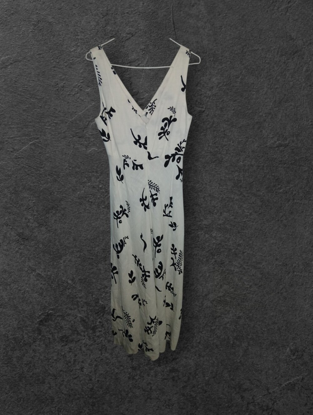 Anthroplogie Paper Heart Linen Blend Maxi Dress — Black on Cream Small NwT